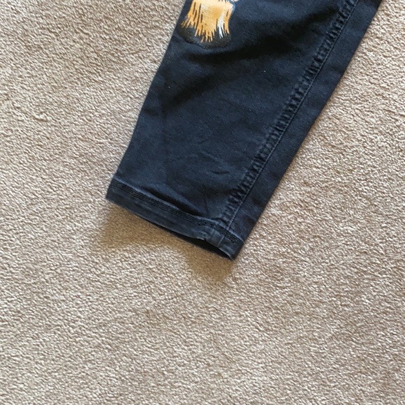 Black High Rise Skinny Jeans with Rope Detail - Picture 3 of 10